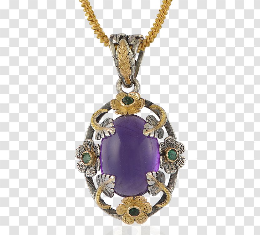 Amethyst Purple Necklace Locket - Fashion Accessory - Handmade Jewellery Transparent PNG