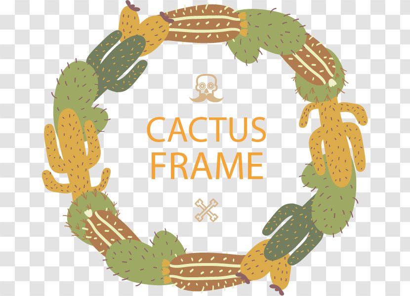 Cactaceae Succulent Plant Haworthia Euclidean Vector - Tree - Painted Cactus Wreath Transparent PNG