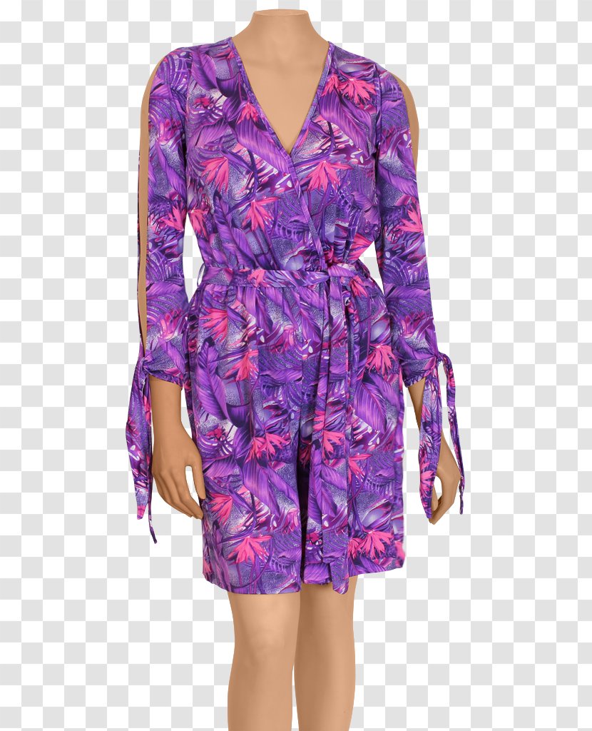 Dress Halterneck Sleeve Nightwear Romper Suit - Magenta Transparent PNG