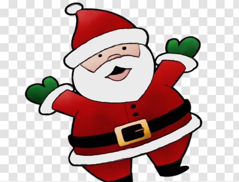 Santa Claus - Paint - Pleased Christmas Elf Transparent PNG