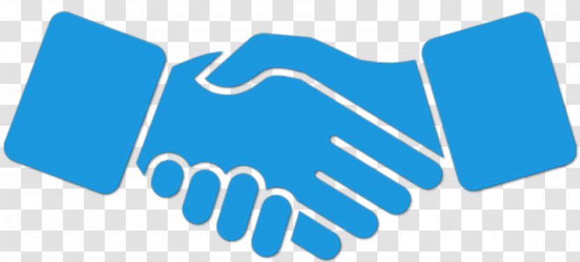 Handshake Clip Art - Electric Blue - Services Transparent PNG