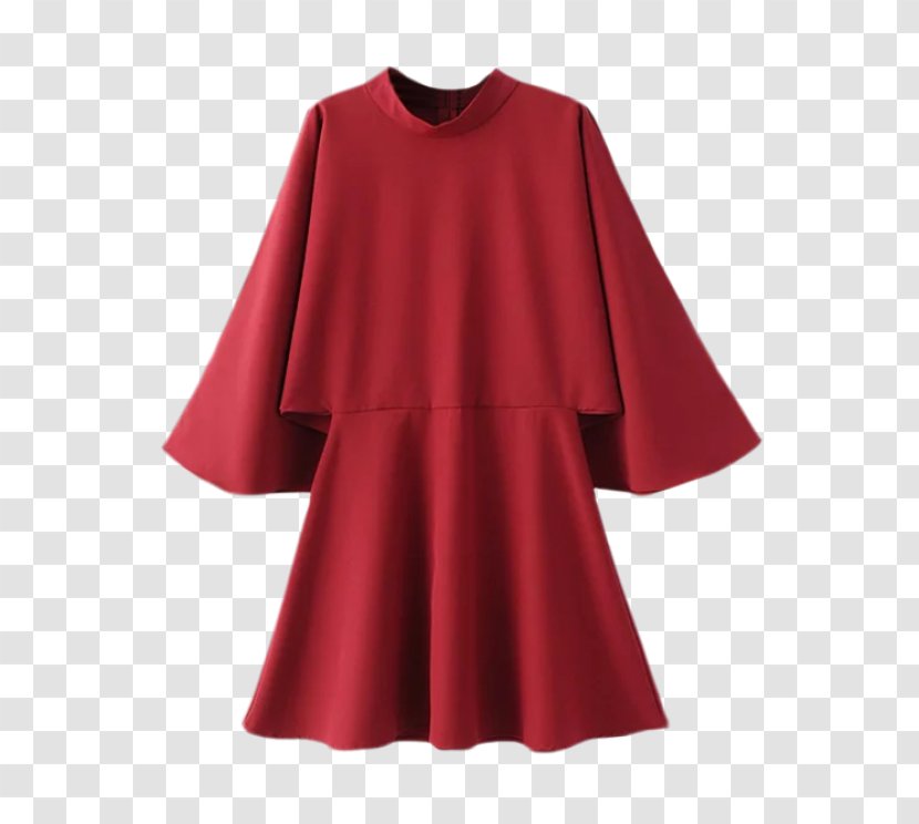 Dress Sleeve A-line Minivestido Red - Bell Transparent PNG
