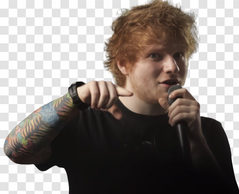 Microphone Cartoon - Ed Sheeran - Ear Thumb Transparent PNG
