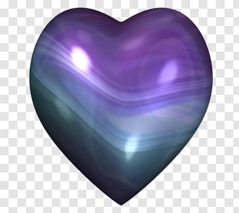 Purple Violet Cobalt Blue Heart - Glass Transparent PNG