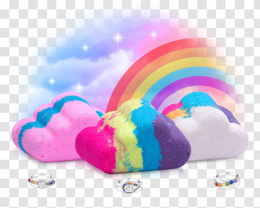Bath Bomb Rainbow Cloud Iridescence Ring Transparent PNG