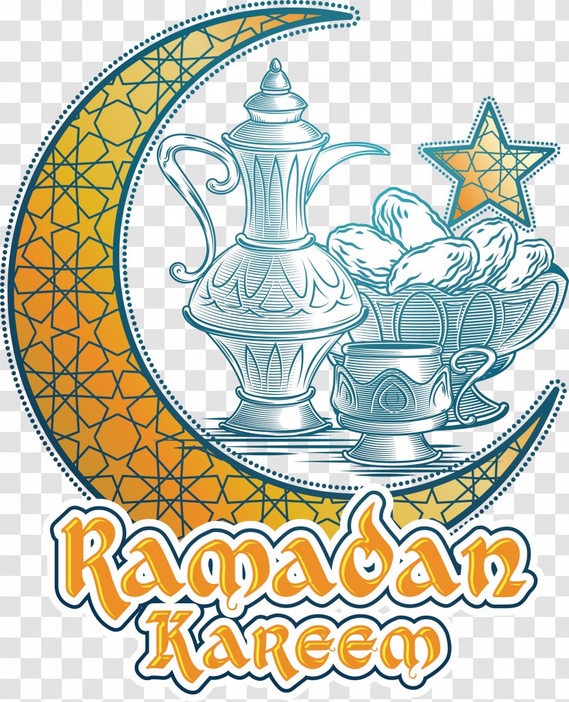 Clip Art - Area - Teapot Moon Ramadan Label Transparent PNG
