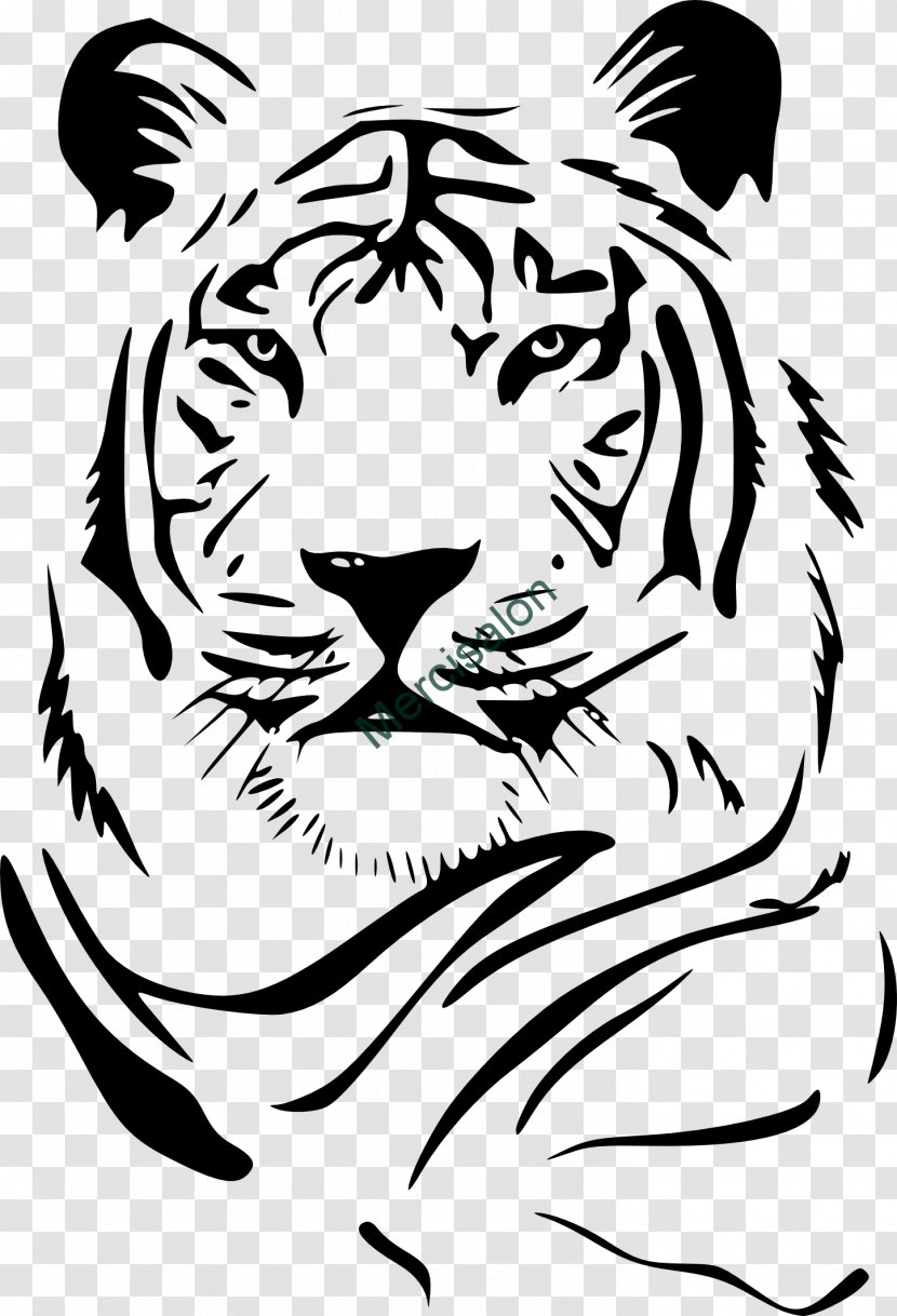 Tiger Stencil Wall Decal Clip Art - Frame - Woods Transparent PNG