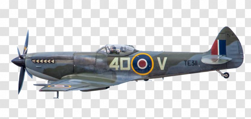 Supermarine Spitfire Airplane Military Aircraft Fighter - Model - Plane Engine Transparent PNG