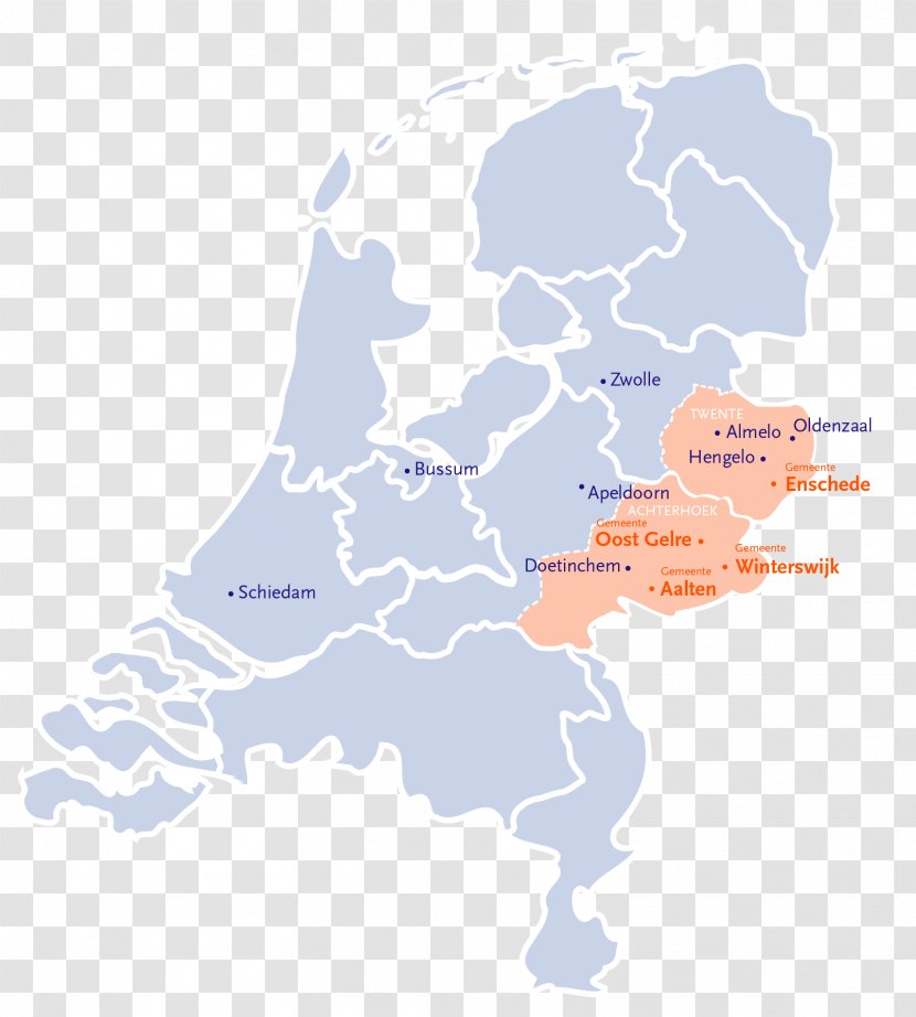 Netherlands Vector Map - Water Transparent PNG