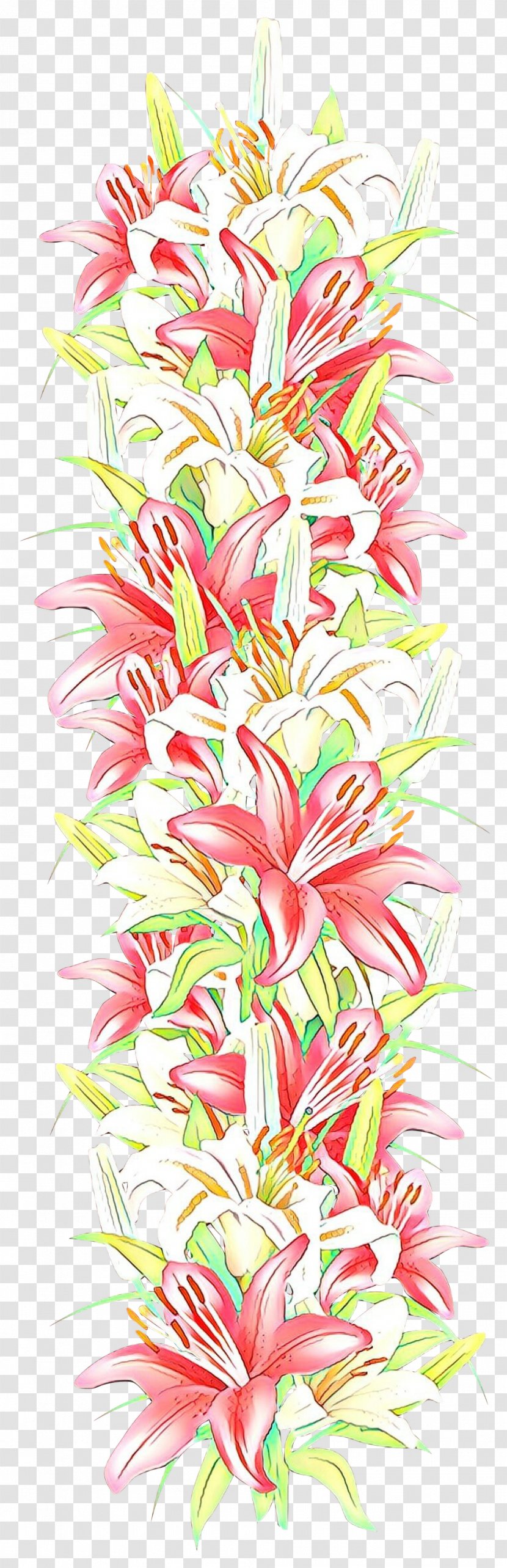 Floral Design Plant Stem Clip Art Leaf Flowering - Stick Candy - Stargazer Lily Transparent PNG