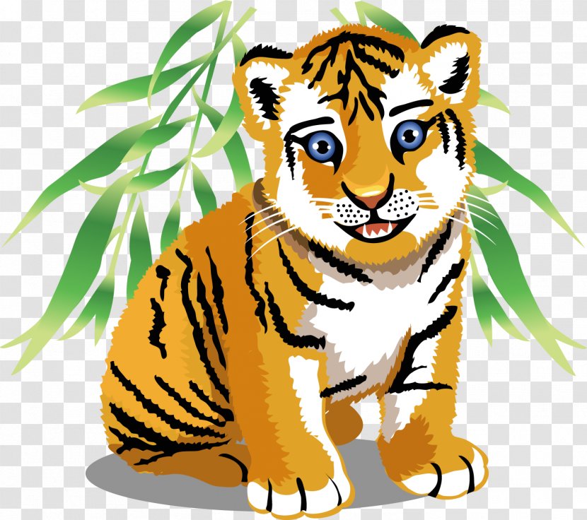 Baby Jungle Animals Drawing Clip Art - Tiger Transparent PNG