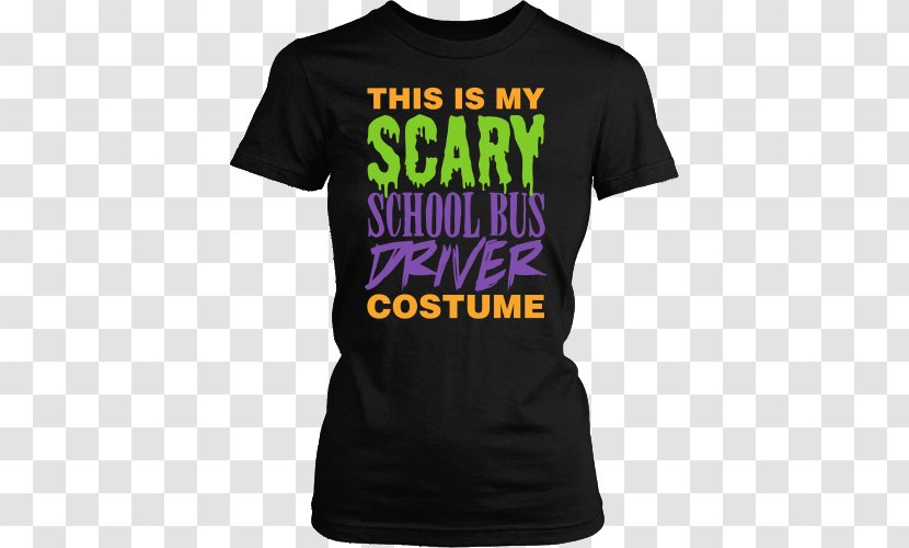 T-shirt Halloween Costume Bluza Logo - Female School Bus Driver Transparent PNG