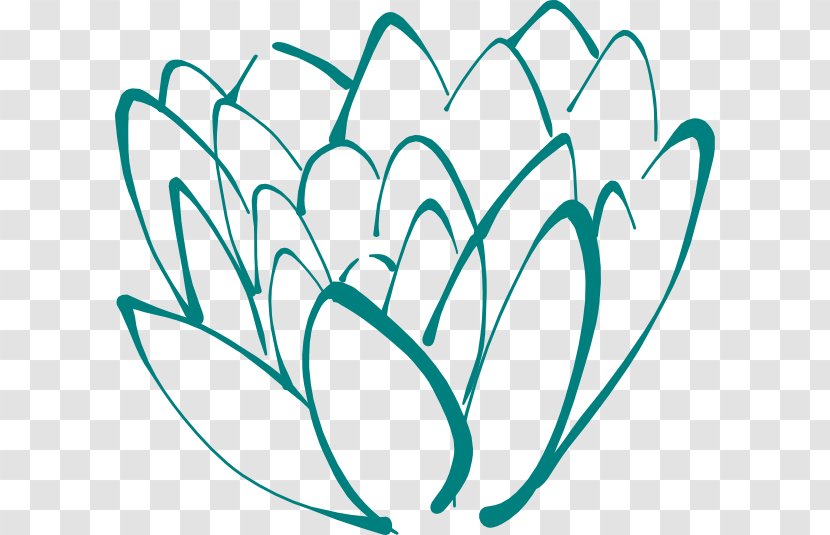 Nelumbo Nucifera Clip Art - Heart - Teal Transparent PNG