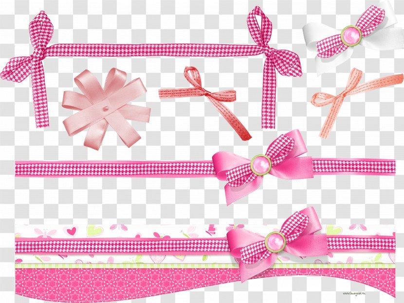 Nodes Rose Clothing Accessories Hair Tie Clip Art - Pink - Bow Transparent PNG