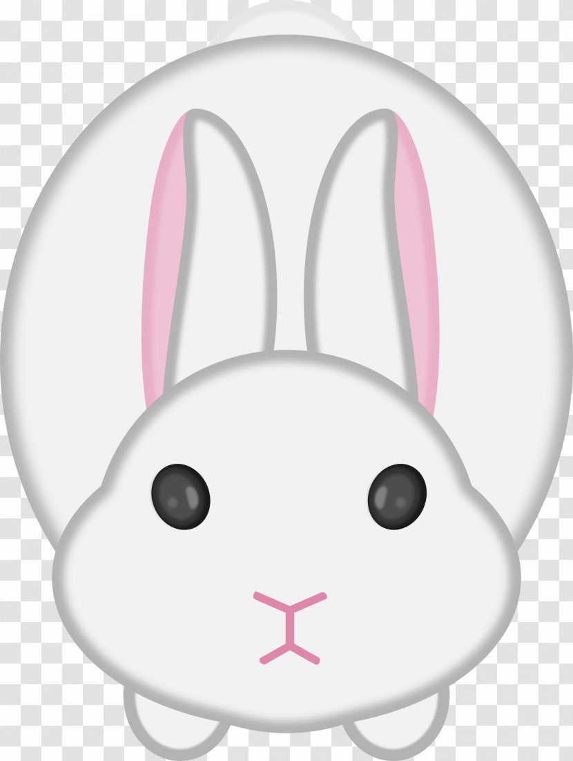 Easter Bunny Hare Angel Domestic Rabbit Clip Art - Smile - Clipart Transparent PNG