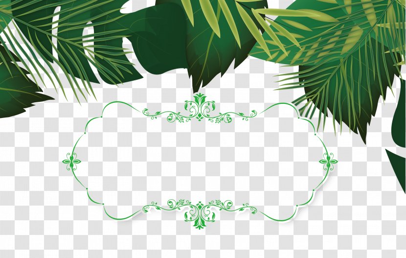Leaf Template - Text - Summer Leaves Decorative Material Transparent PNG