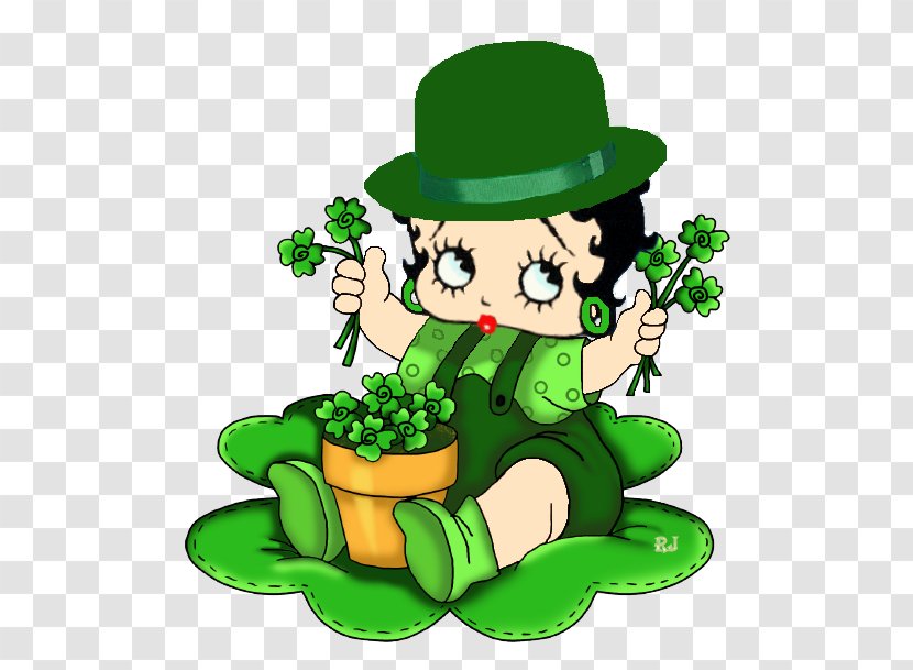 Betty Boop Cartoon Clip Art - Drawing - St Patrick's Day Transparent PNG