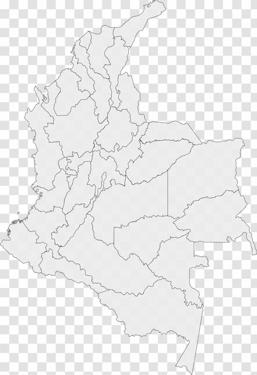 Vector Map Colombia - Monochrome Photography Transparent PNG