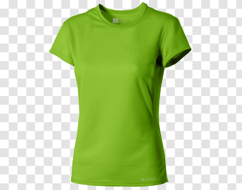 T-shirt Active Shirt Løbesportstøj Cheetah Sleeve - Green Transparent PNG