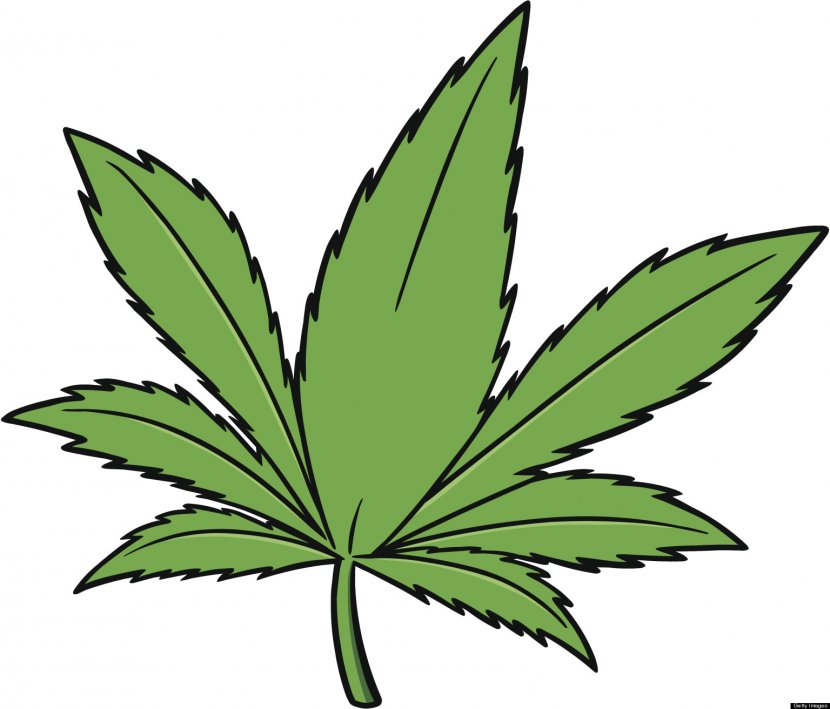 Cannabis Cartoon Drawing Clip Art - Hemp - Pot Leaf Transparent PNG