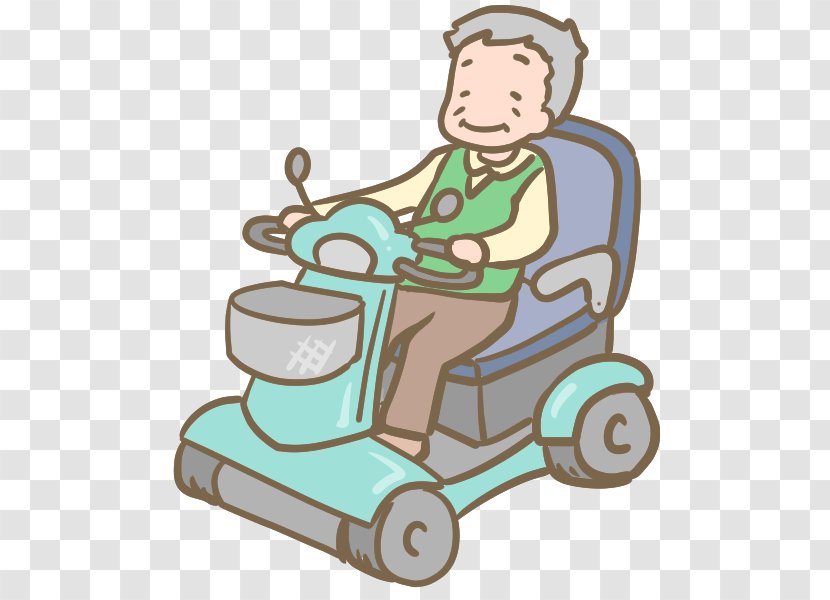 Mobility Scooters Illustration Wheelchair Vehicle Grandfather - Walking Stick Transparent PNG