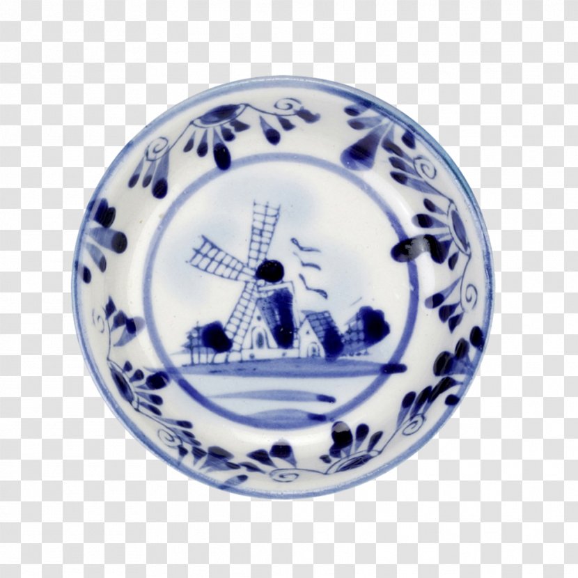 Delftware Blue And White Pottery Porcelain Faience - Plate Transparent PNG