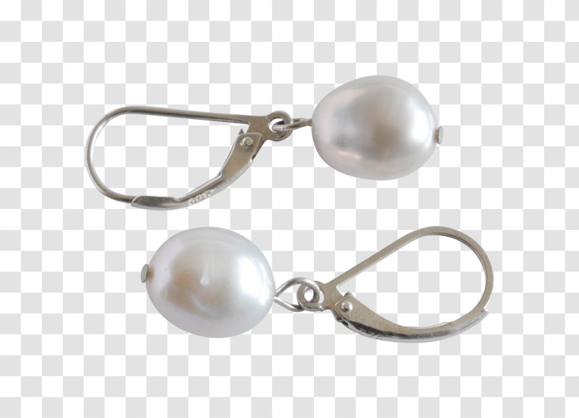 Pearl Earring Body Jewellery Material Silver - Earrings Transparent PNG