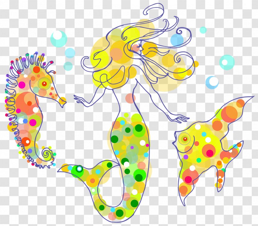 Graphic Design Art Seahorse - Fish - Mermaid Transparent PNG