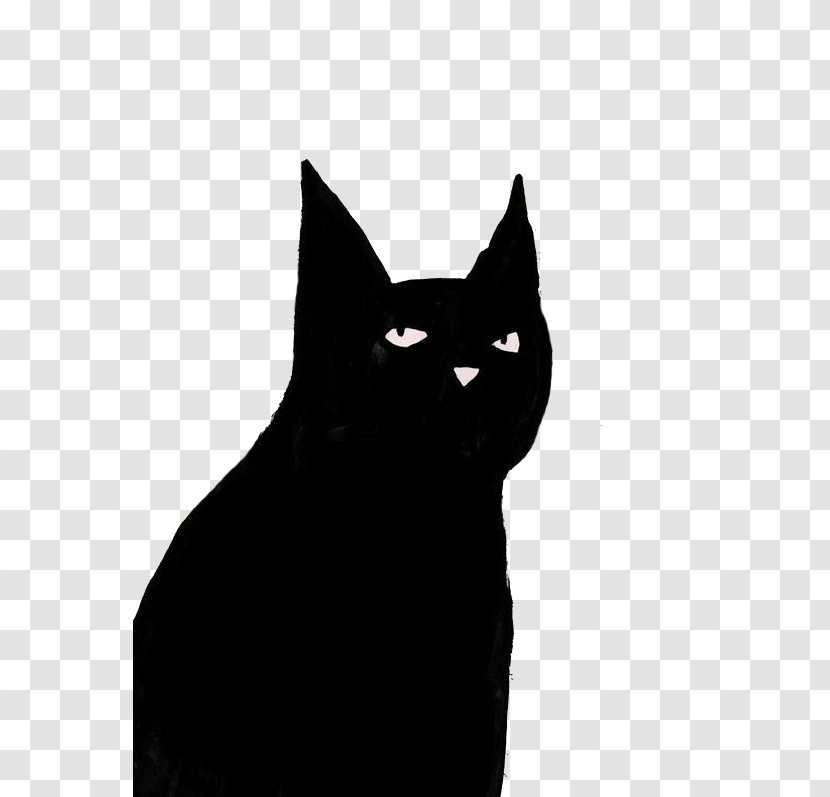 Bombay Cat Black Domestic Short-haired Kitten Whiskers - Carnivoran Transparent PNG