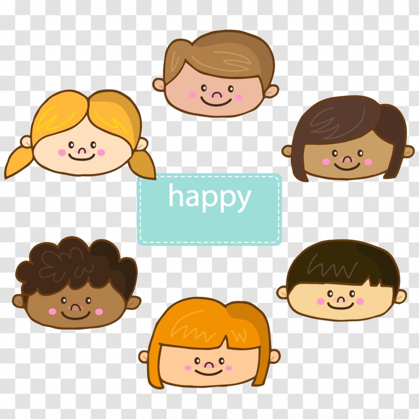 Euclidean Vector Child - Heart - Happy Children's Material Cute Avatar Transparent PNG