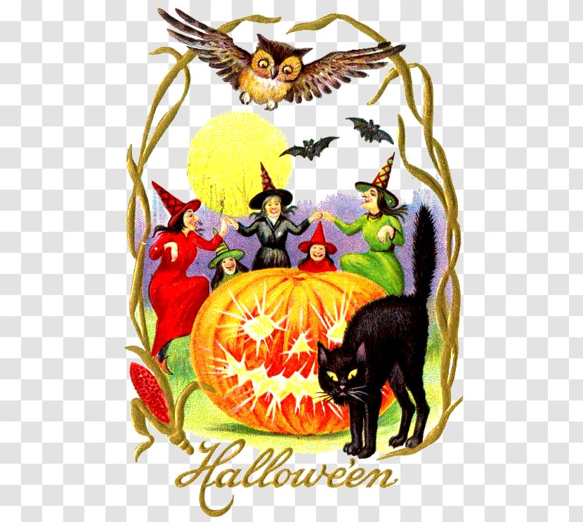 Halloween Card Jack-o'-lantern - Breadcrumbs Transparent PNG