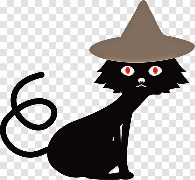 Black Cat Halloween Cat Transparent PNG