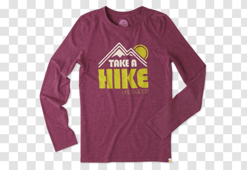 Long-sleeved T-shirt Hiking - Tshirt Transparent PNG