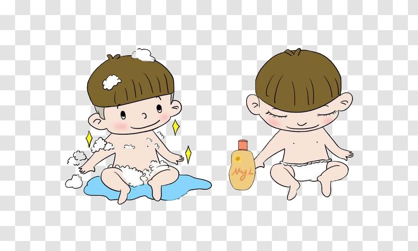 Bathing Infant Child Vaccination - Frame - Clean Baby Bath Picture Material Transparent PNG