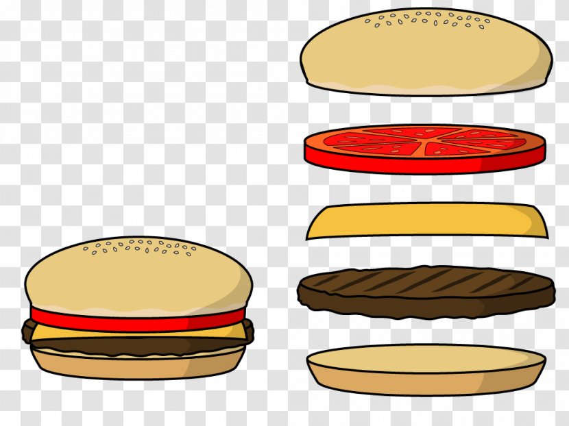 Hamburger Cheeseburger Hot Dog Fast Food Veggie Burger - Cartoon - Patty Cliparts Transparent PNG