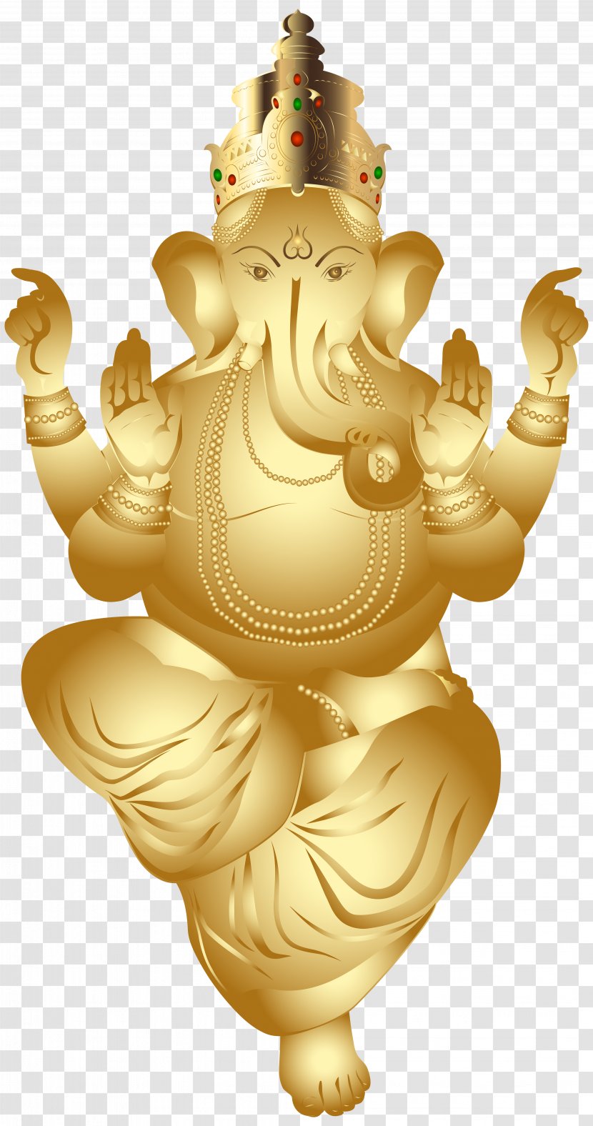 Ganesha Clip Art - Yellow - Gold Image Transparent PNG