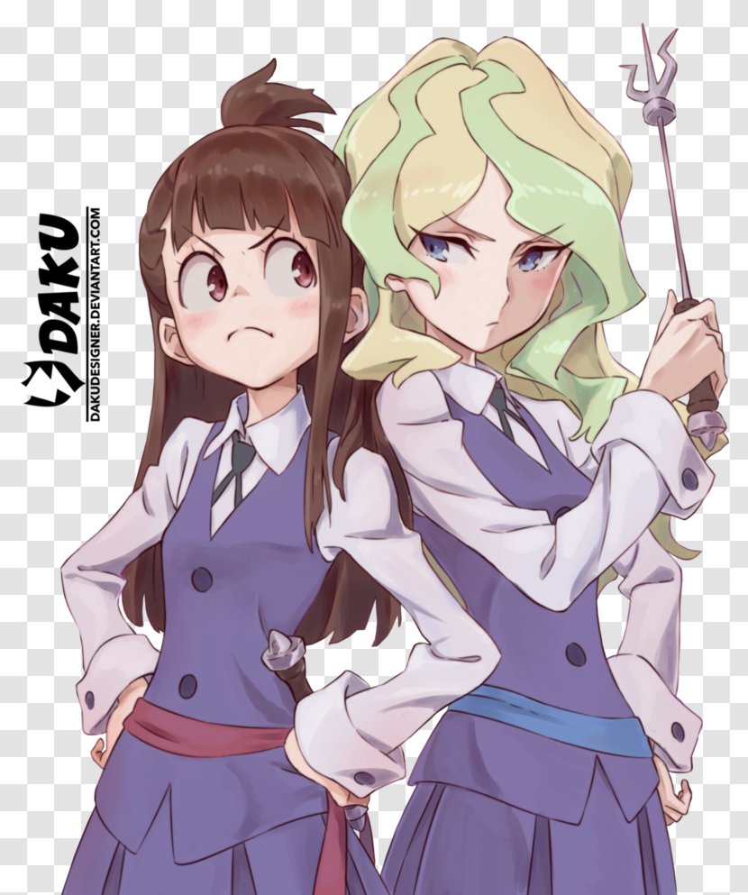 Diana Cavendish Akko Kagari Lotte Yansson Shiny Chariot Jasminka Antonenko - Silhouette - Little Witch Academia Transparent PNG