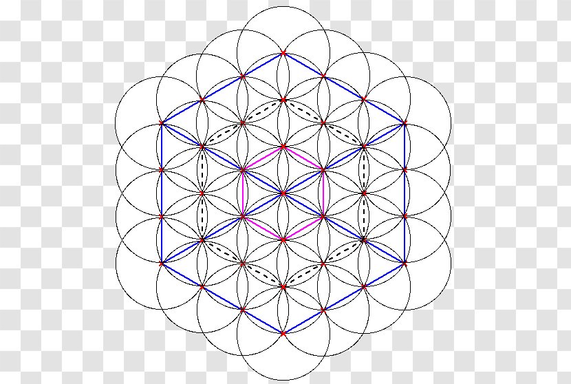 יש מאין Overlapping Circles Grid .de Symmetry - Wall - Sacred Geometry Transparent PNG