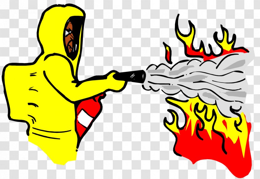 Firefighter Fire Extinguisher Firefighting Safety Conflagration - Firefighters Extinguishing Transparent PNG