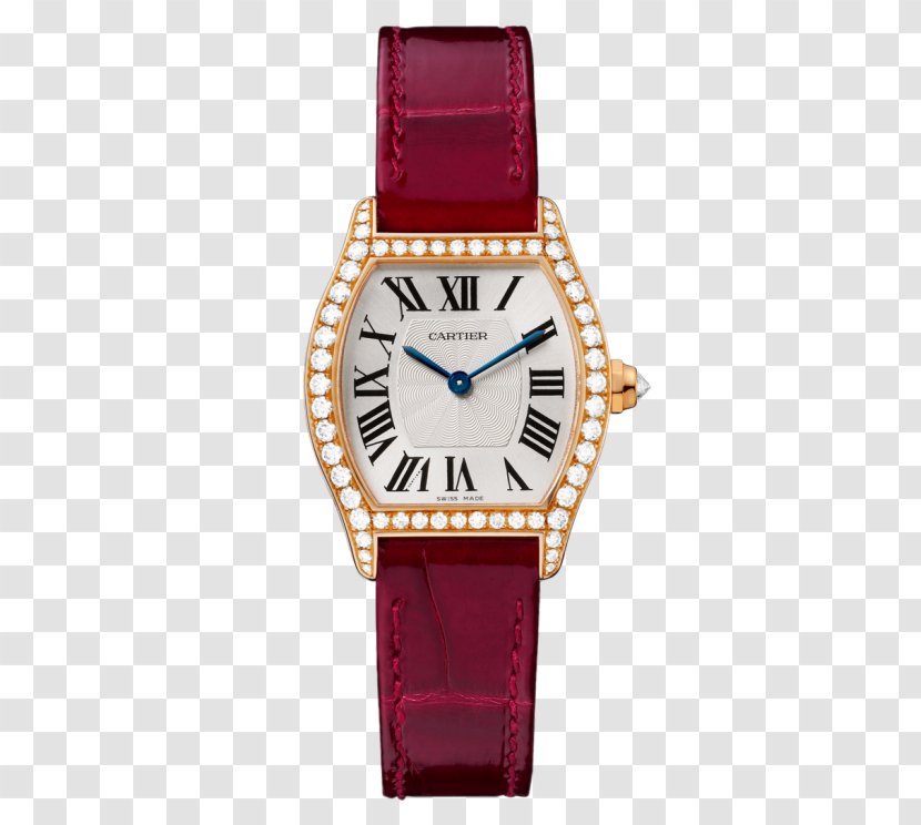 Watch Diamond Cut Brilliant Movement - Accessory - Red Watches Cartier Female Form Transparent PNG