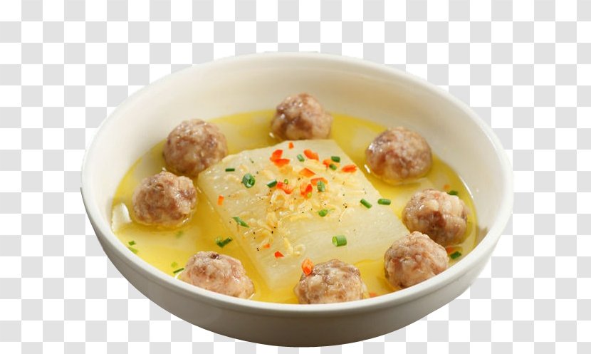 Meatball Bacon Vegetarian Cuisine - Meat - Round Candied Melon Transparent PNG
