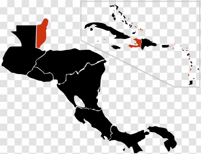 United States Panama Caribbean Blank Map - Mapa Polityczna - America Transparent PNG