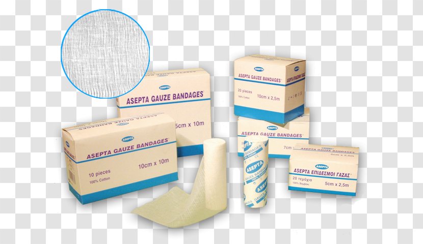 Gaza Bandage Gauze .gr MEDICAL DEVICES IKE - Carton - Medical Transparent PNG