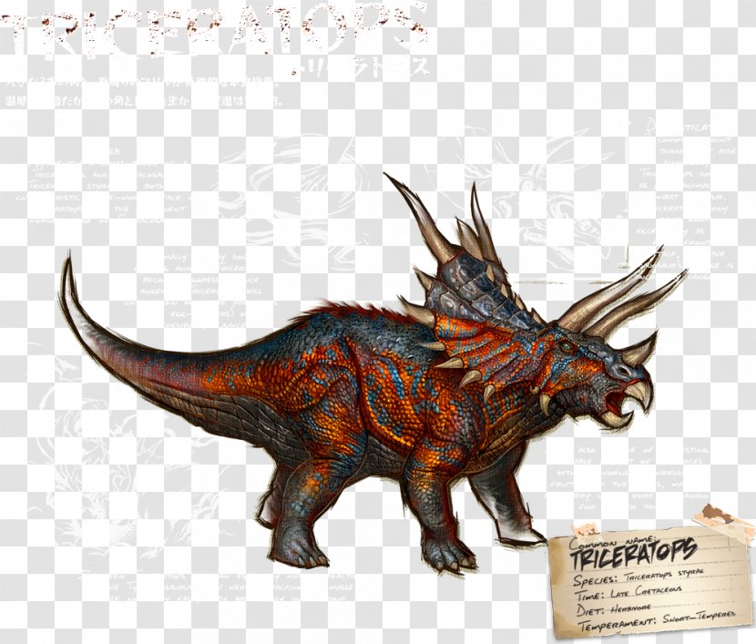 Triceratops ARK: Survival Evolved Styracosaurus Torosaurus Stegosaurus - Troodon - Dinosaur Transparent PNG