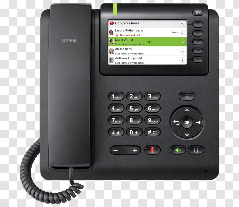 Unify OpenScape Desk Phone CP200 Software And Solutions GmbH & Co. KG. IP 55G Telephone CP400 Black - Communication - Gmbh Co Kg Transparent PNG