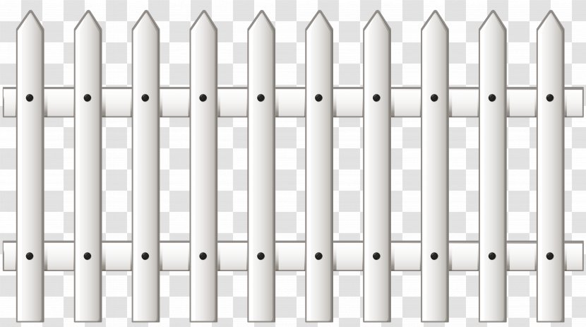 Picket Fence Clip Art - Steel - White Picture Transparent PNG