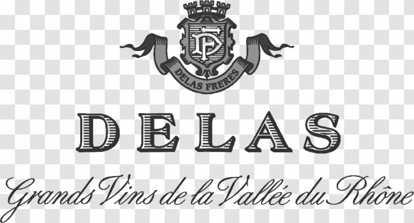 Rhône Wine Region Delas Frères Wines Crozes-Hermitage AOC - Black And White Transparent PNG