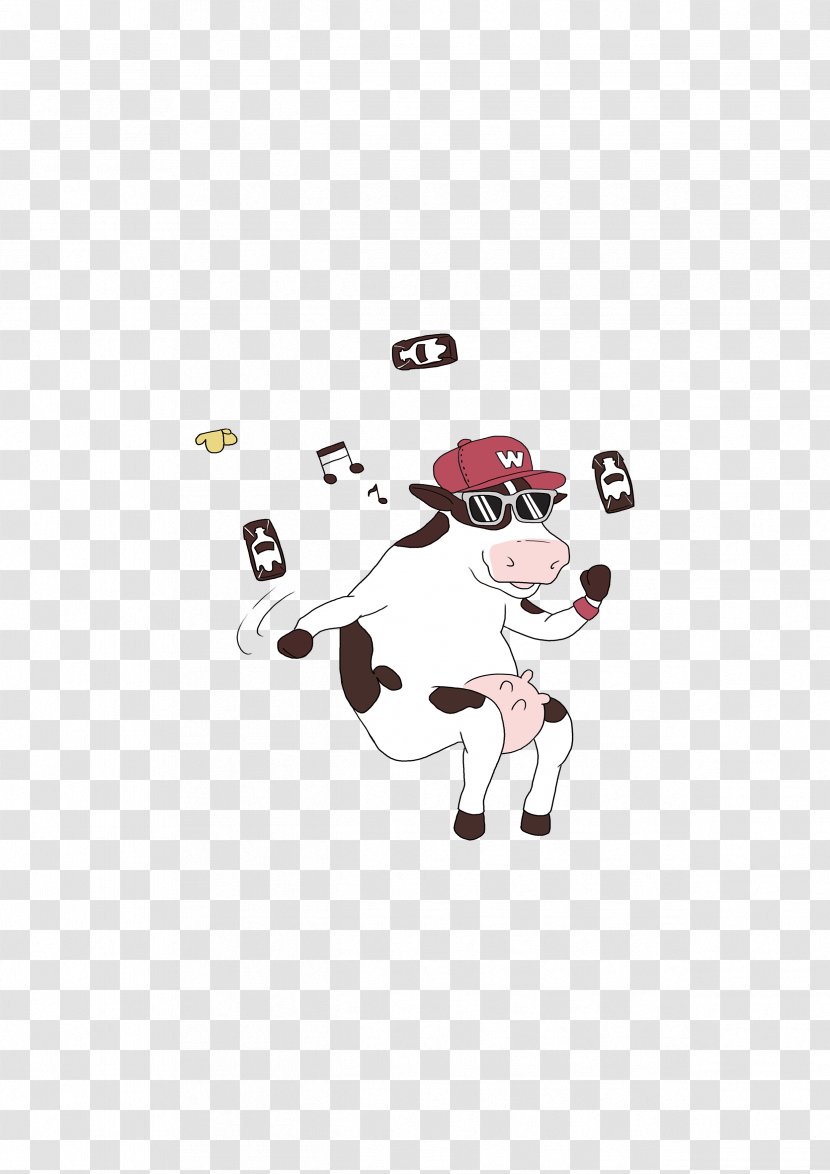 Dairy Cattle Milk Advertising - Cartoon - Cow Transparent PNG