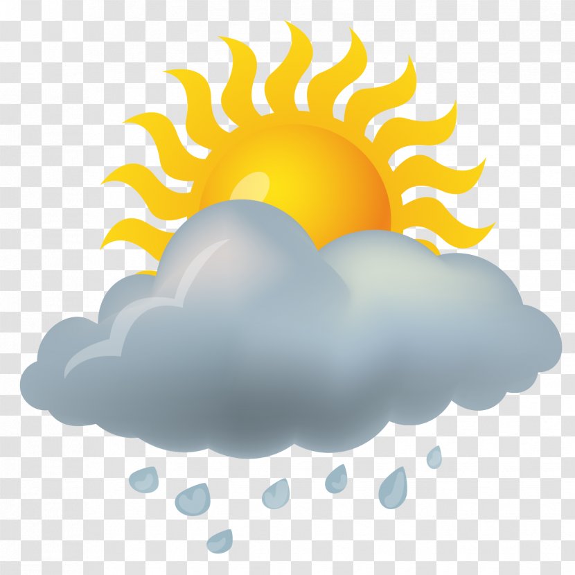 Weather Forecasting Rain Icon - Shower Material Transparent PNG