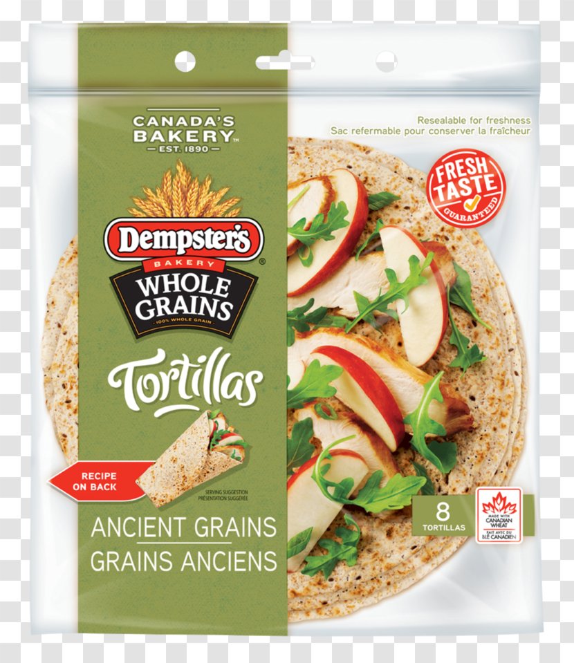 Vegetarian Cuisine Wrap Pita Taco Whole Grain - Wholewheat Flour - Bread Transparent PNG